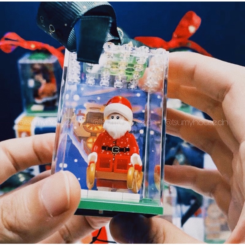 Đồ chơi xếp hình mô hình lắp ráp Quả Cầu Hộp Quà Giáng Sinh Nanoblocks