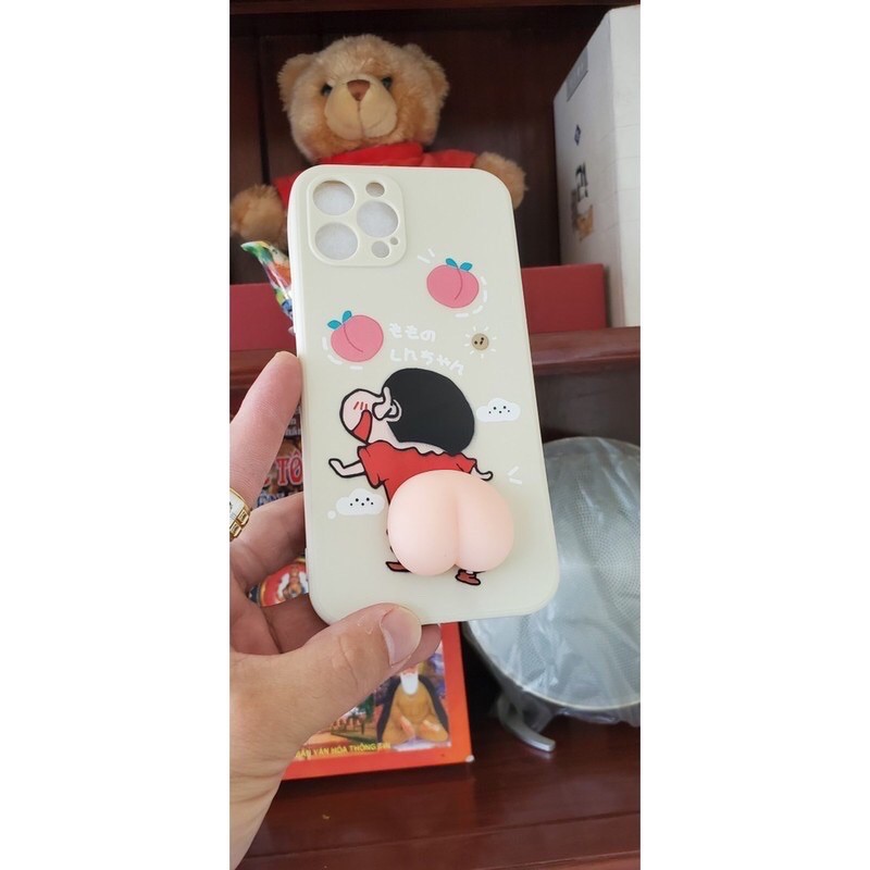 Full mã Iphone 6 đến 11 | 12 Pro max - Ốp Điện Thoại Silicon Hình Cậu Bé Bút Chì Shin Mochi Ngộ Nghĩnh Squishy