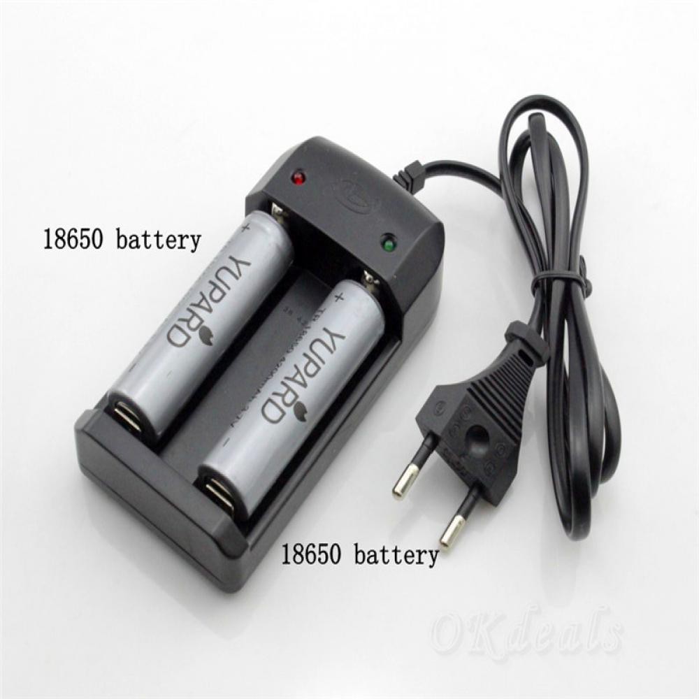 Củ sạc tự động ngắt sạc màu đen tiện dụng Li-ion 26650 18650 16340 14500 Eu