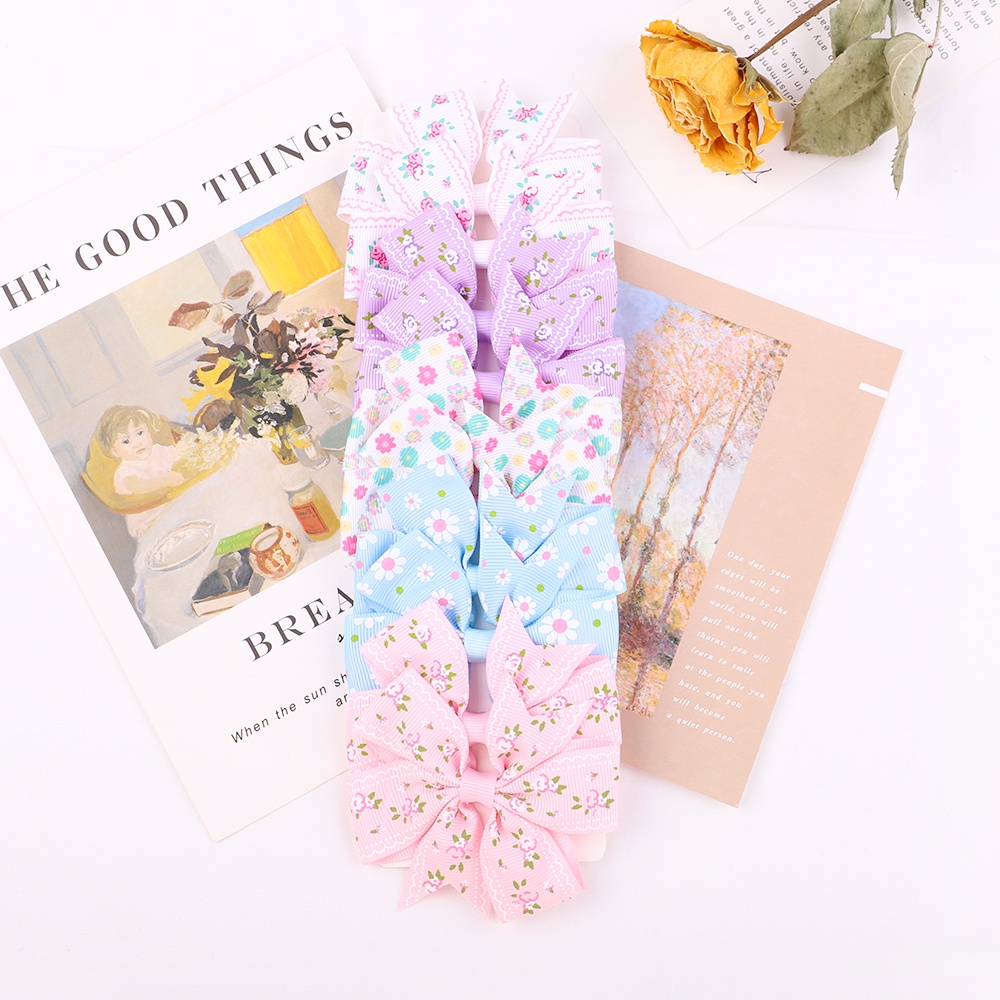 Set 10 kẹp tóc KIDSBOWS hình hoa thời trang cho nữ
