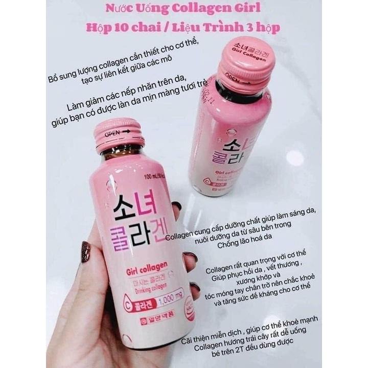 Girl Collagen Hàn Quốc 100ml x 10 lọ Chnh hãng Hapham Cosmetics