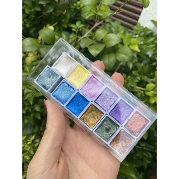 [ Hot dear] set gel nhũ 12 màu vẽ móng