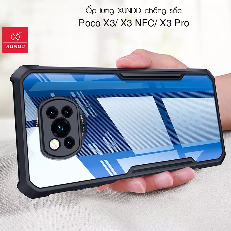 Ốp lưng XUNDD Poco X3 / Poco X3 NFC / Poco X3 Pro - Mặt lưng trong, Viền TPU, Chống sốc