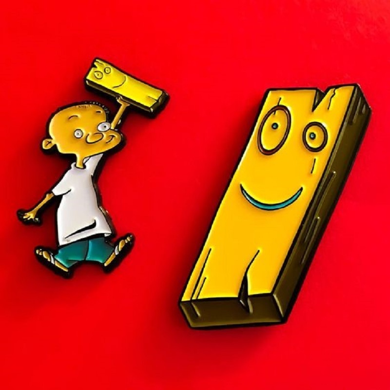 Huy hiệu cài áo họa tiết hoạt hình Ed Edd và Eddy 90s