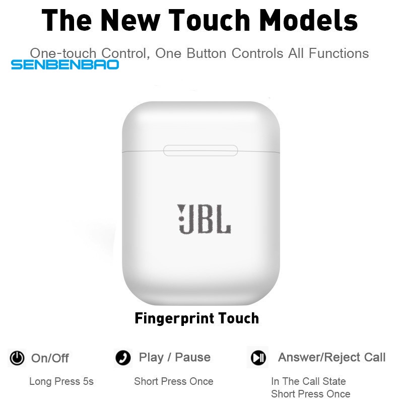 Tai nghe bluetooth i12 Không Dây Bluetooth 5.1 chất lượng âm thanh trầm tuyệt vời tích hợp micro