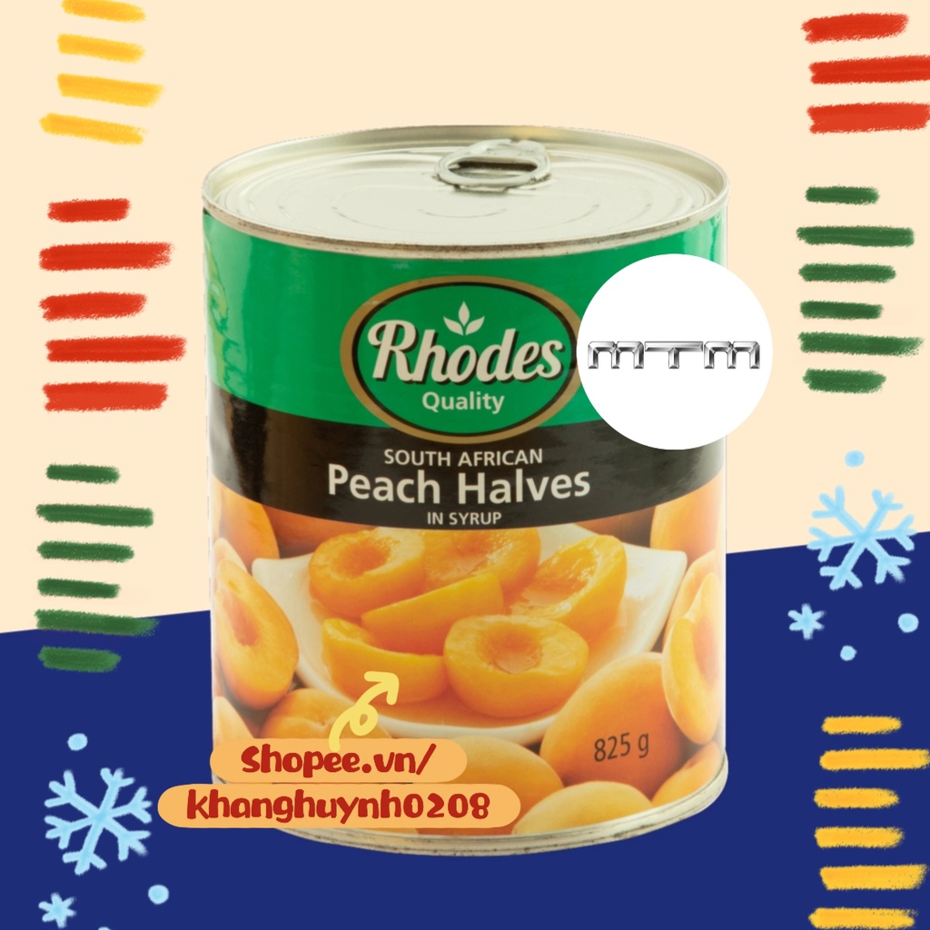Đào Ngâm Rhodes Lon 825g