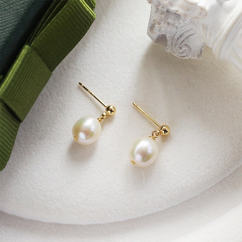 Bông tai titan mix hạt 10ly