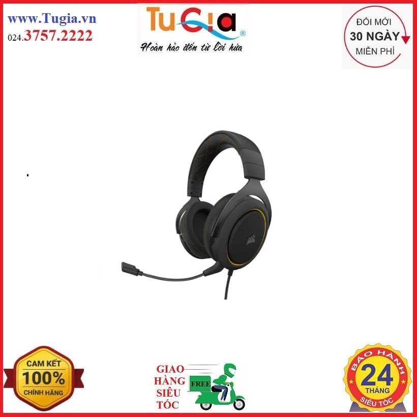 [Mã SKAMA07 giảm 8% đơn 250k]Tai nghe Corsair HS60 PRO Surround 7.1 Carbon/ Yellow (CA-9011213-AP/CA-9011214-AP)