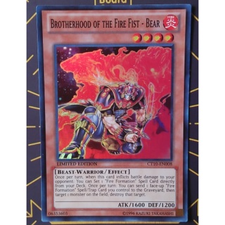 Thẻ bài Yugioh: Brotherhood Of The Fire Fist - Bear CT10-EN008 Limited Edition