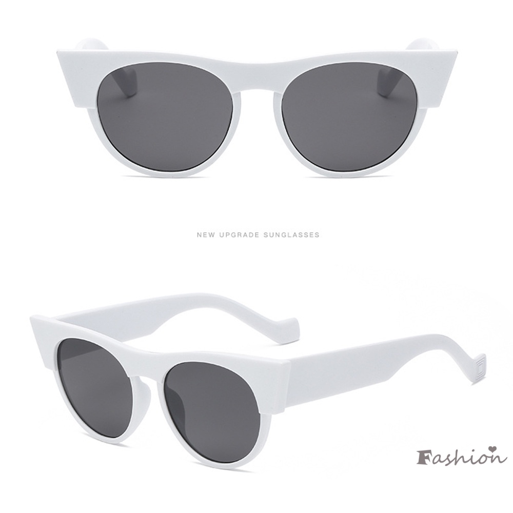 Kính Mát Gọng PC Dày Chống Lóa Hình Oval Dùng Làm Đạo Cụ Chụp Ảnh Cho Nữ UV400