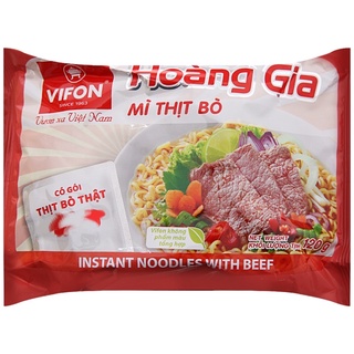 Mì thịt bò hoàng gia 120g có gói thịt thật