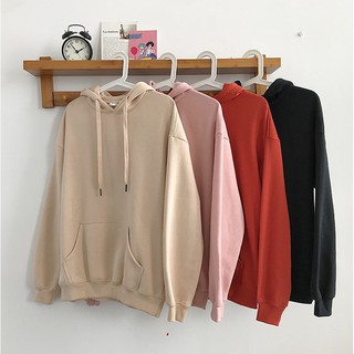 Áo Khoác Hoodie BASIC TRƠN Nỉ Bông Unisex Nam Nữ Mặc - CUTE-ZOO