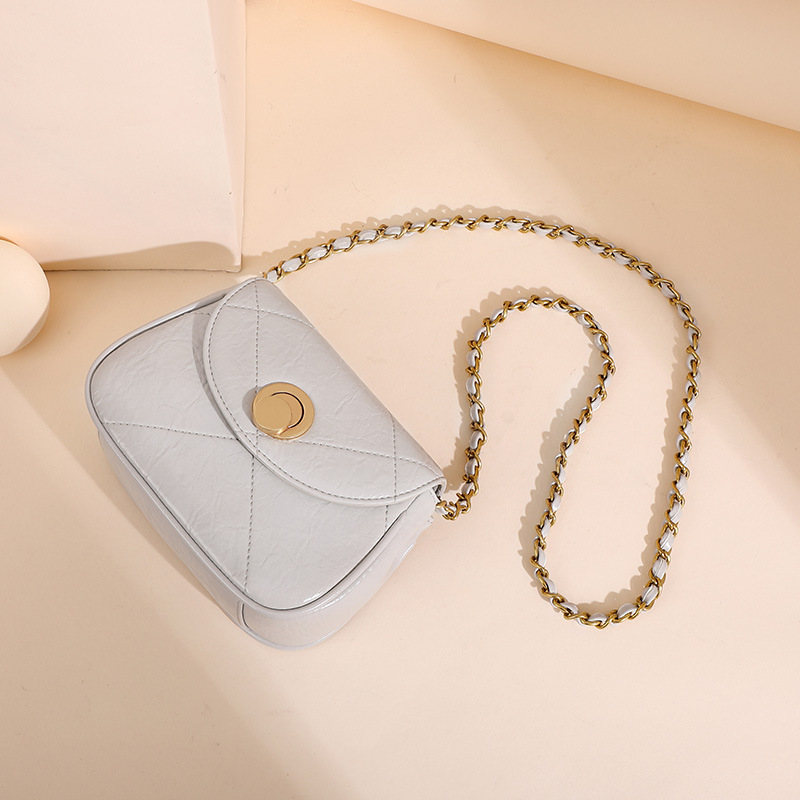 Túi đeo chéo IELGY phối dây xích thời trang thanh lịch dành cho nữ