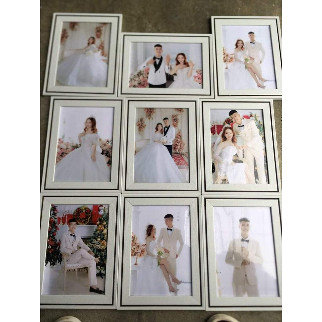 Khung ảnh 10x15, 13x18, 15x21 để bàn mặt mika -Tặng kèm chân chống