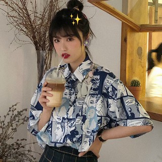 Áo Sơ Mi Ngắn Tay Phong Cách Hàn Quốc Cho Nữ
