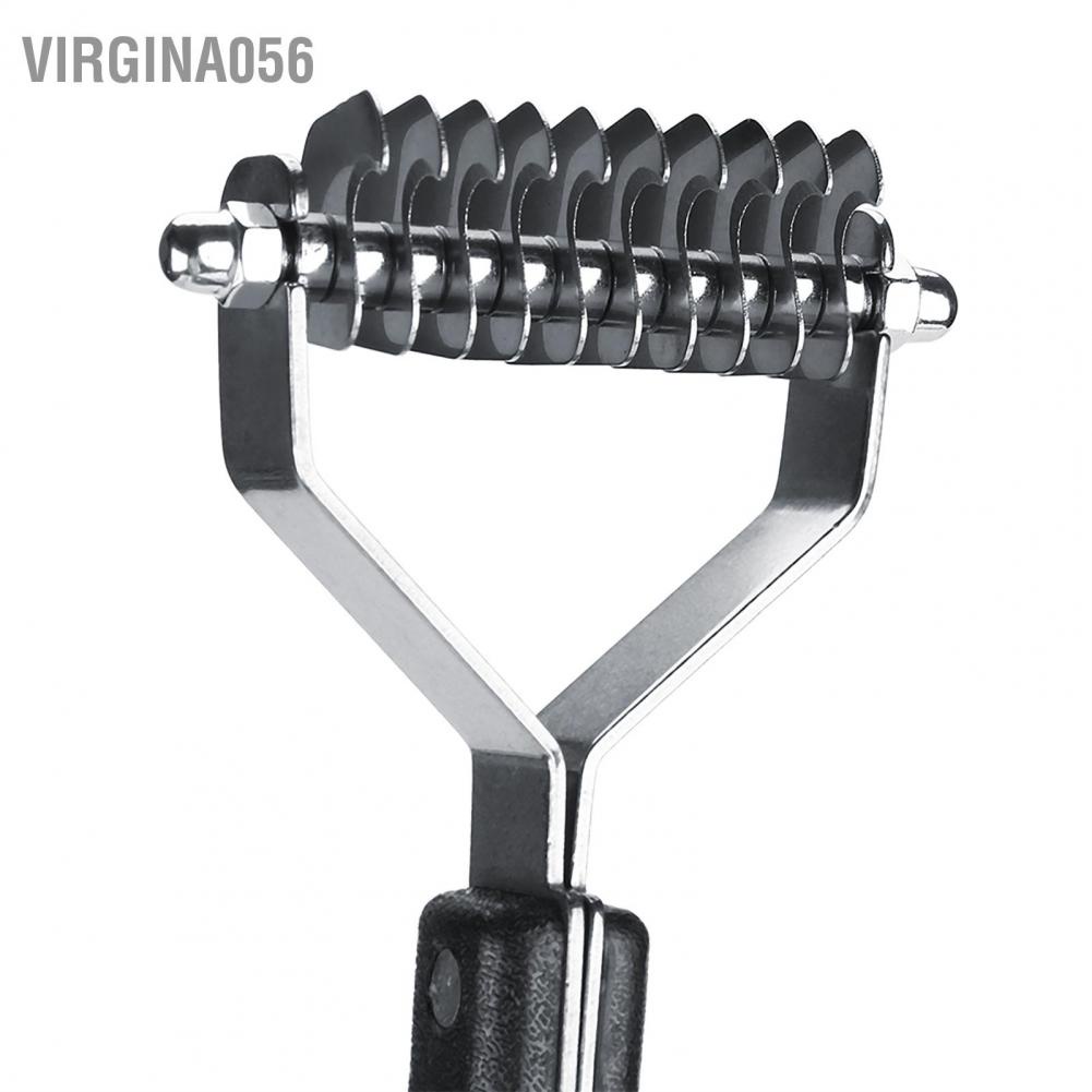 Virgina056 Pet Hair Comb Stainless Steel Pin Grooming Deshedding Tool for Dogs Cats Long