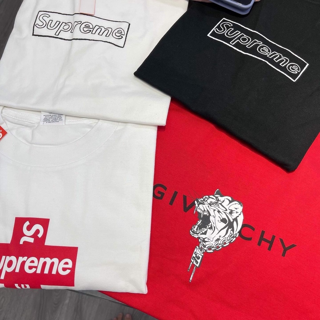 SUPREME TEE - Áo Supreme Kaws Chalk Logo