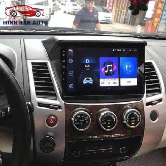 Bộ màn hình Android cho xe MITSUBISHI TRITON (PAJERO),tải phần mềm tùy ý, trọn bộ màn hình, mặt dưỡng, dây zăc zin