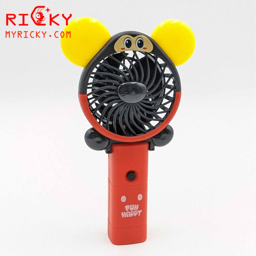 Quạt mini cầm tay Chuột Mickey - Tốc độ cao siêu mát - Pin sạc