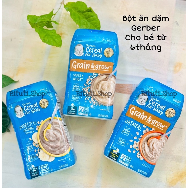 (Date 6/2023) Bột ăn dặm Gerber cho bé từ 6 tháng tuổi đủ vị - Bituti Shop