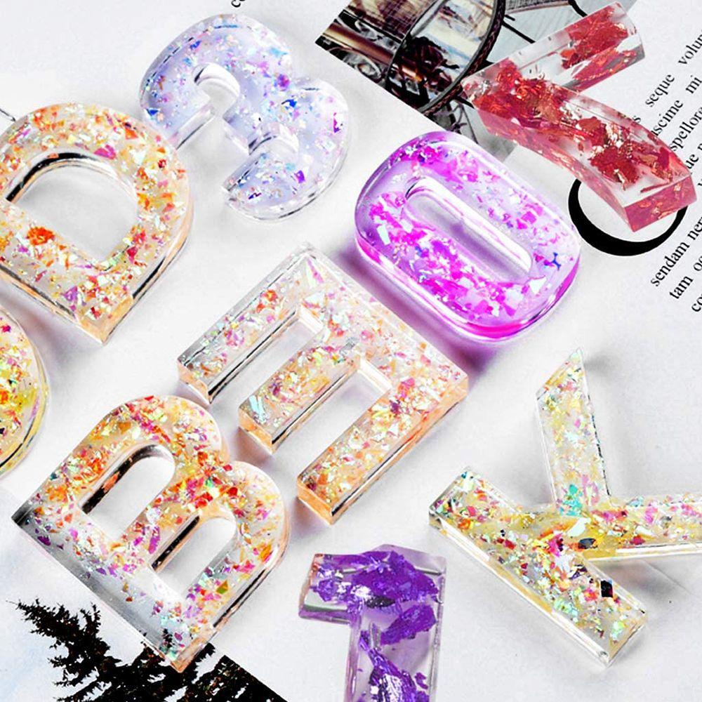 LET 227pcs/set Alphabet Molds Kit Keychain Casting Set Epoxy DIY Handmade Craft Resin Mould