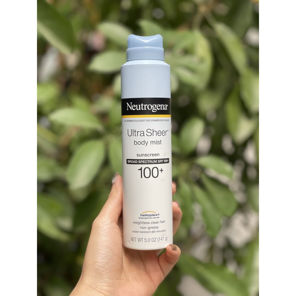 Xịt Chống Nắng Neutrogena Ultra Sheer Body Mist Sunscreen SPF 100+ 141g