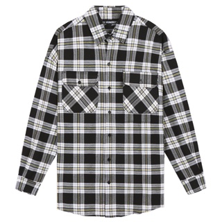 Áo Sơ Mi Flannel Màu Đen Sọc Trắng