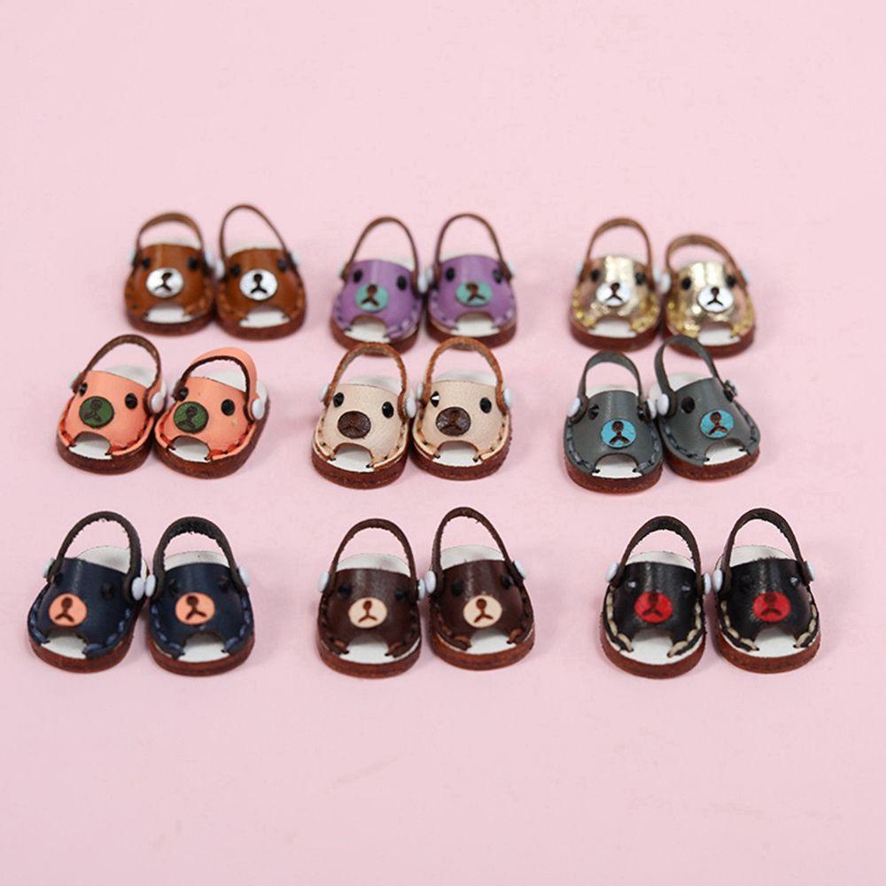 Giày Búp Bê Da Bò Handmade Dễ Thương Dành Cho Búp Bê Tỉ Lệ 1 / 12