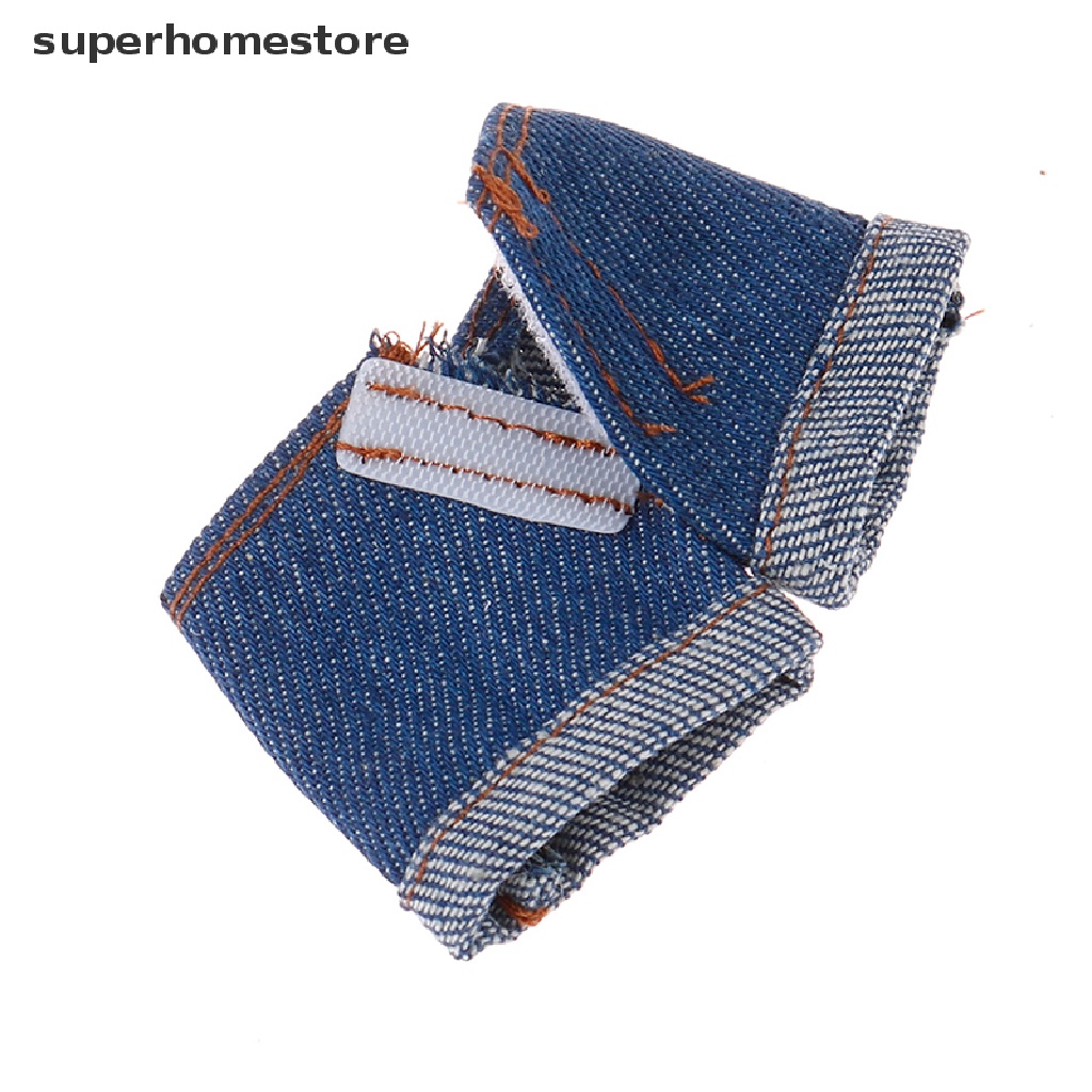 1 Đầm Ngắn denim Tay Phồng Thời Trang Cho Búp Bê 29CM