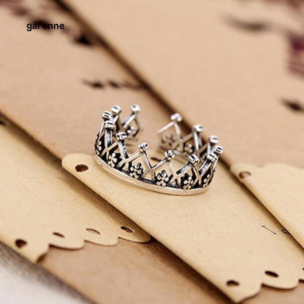 Nhẫn Hở Hình Vương Miện Phong Cách Vintage
