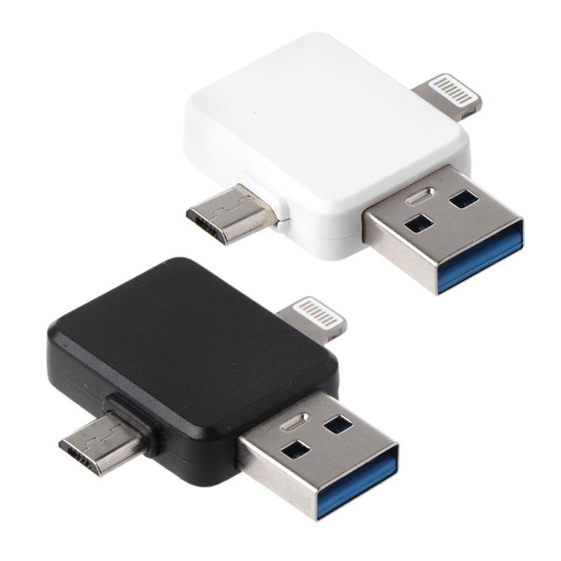 Đầu Chuyển Đổi Cổng Type C Sang Usb + Micro Usb + 8-pin Cho Iphone Samsung Xiaomi Android Smartphones