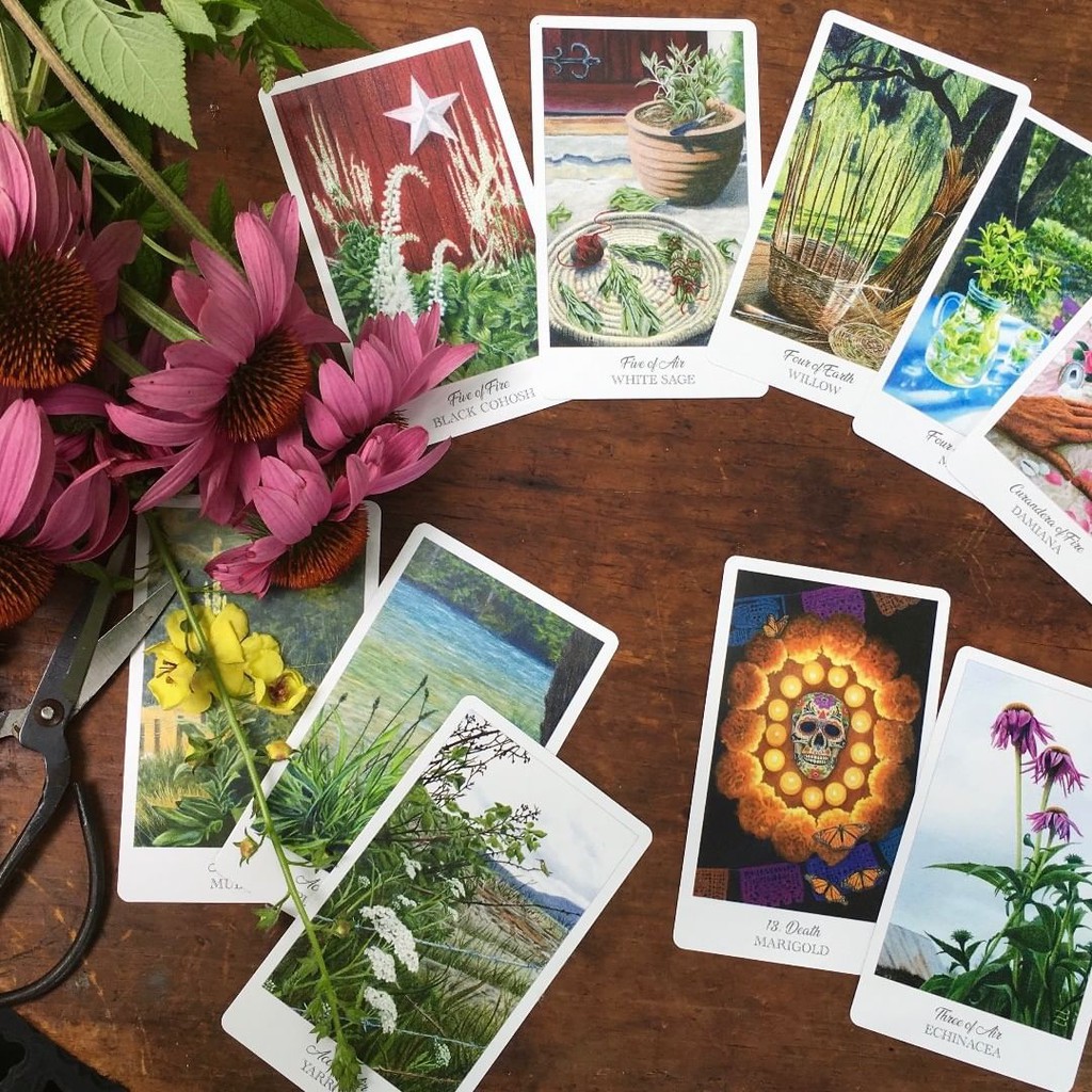 Bài Tarot The Herbcrafter's Tarot Tặng Hướng Dẫn Tiếng Anh Và Đá Thanh Tẩy E33