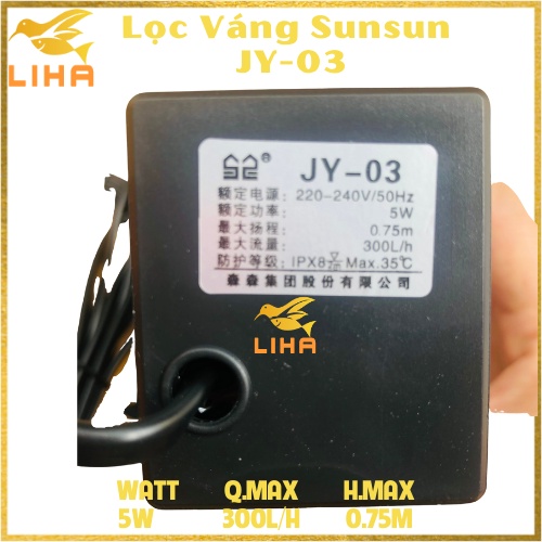 Lọc Váng Sunsun JY-03 (5W - 300L/H - 0.75M) - Lọc Váng Cho Hồ Cá Cảnh