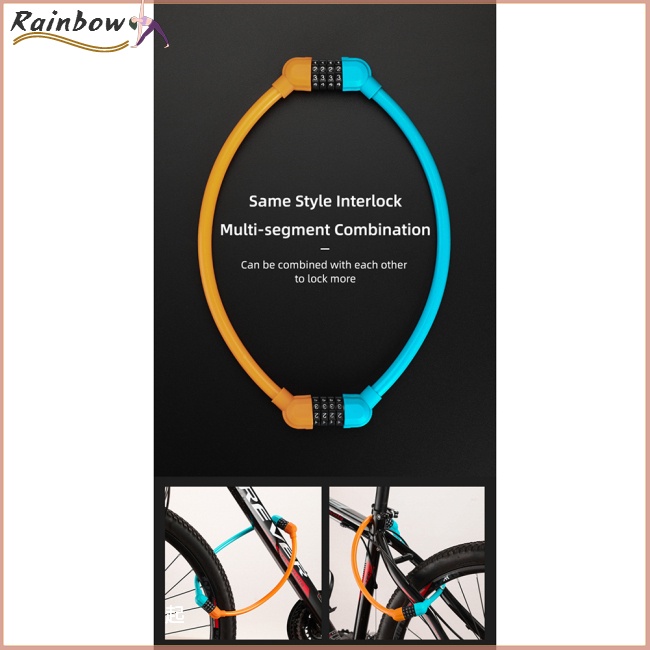 Ổ Khóa Bốn Số Thông Minh Chống Trộm Hình Oval Nhỏ Gọn Dành Cho Xe Đạp