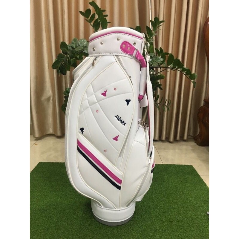 Túi Gậy Golf Honma Nữ Trắng Viền Hồng Hàng Nhập Khẩu