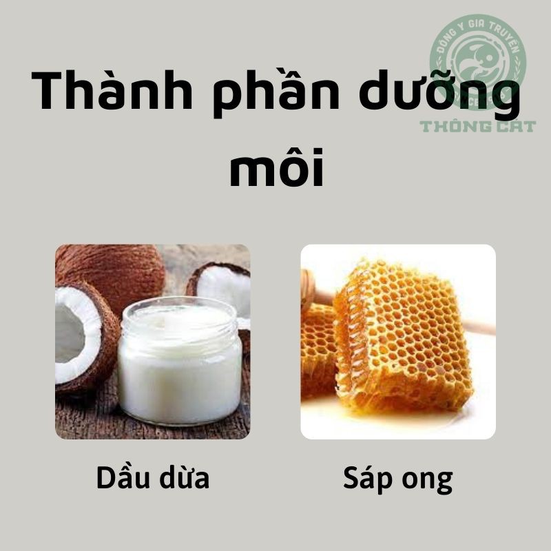 Dưỡng môi thảo mộc GIA TRUYỀN Đông y Thông Cát- dưỡng môi, chống nứt nẻ, giảm thâm môi