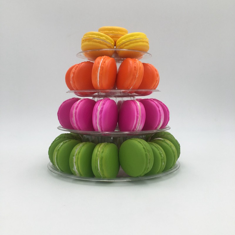 Kệ Trưng Bày Bánh Macaron 4 Tầng