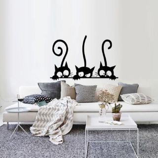 Decal Dán Tường Hình Mèo Dễ Thương