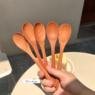 Muỗng Gỗ Nhãn Ăn Cơm Xuất Khẩu Màu Nâu Thìa Gỗ Bền Đẹp An Toàn Tiện Dụng - BBM