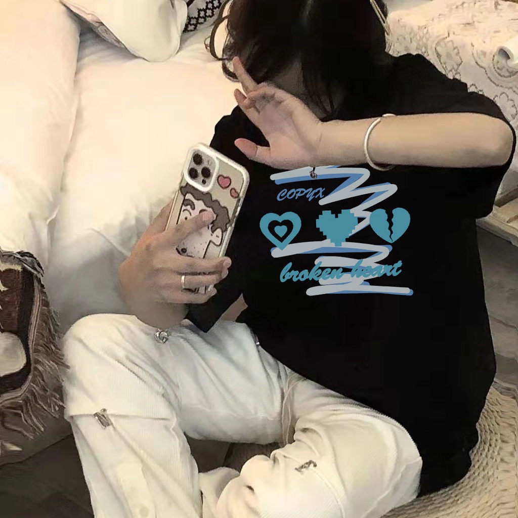 NRVP Áo Thun Cotton Tay Ngắn Cổ Tròn Màu Trơn Thời Trang Dành Cho Nữ