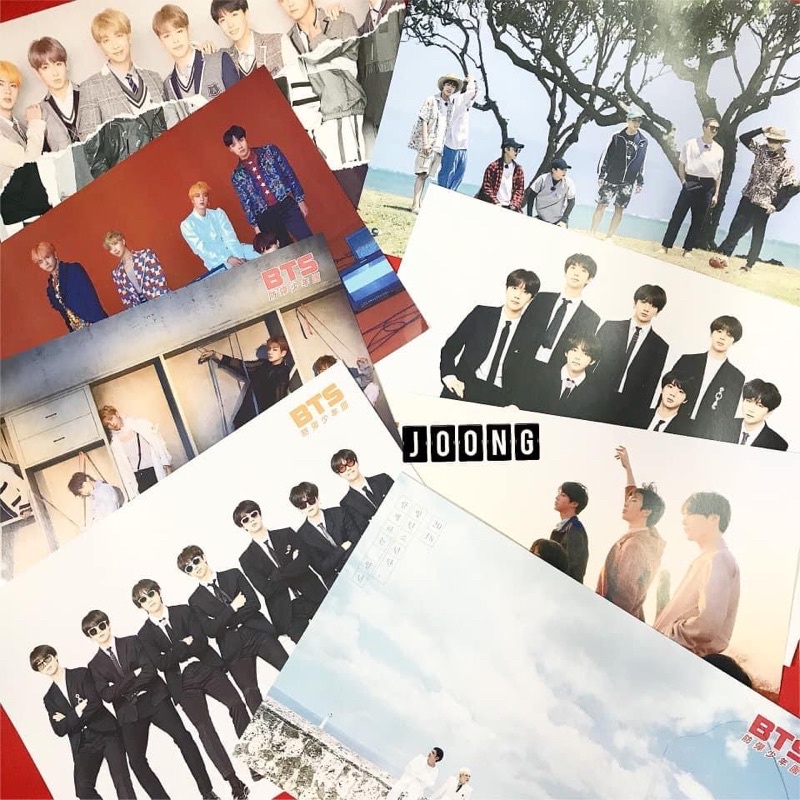 Set poster 8 tấm ver vest BTS