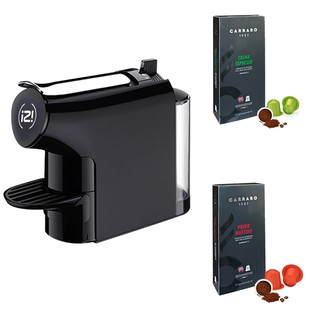 Combo Máy pha cafe viên nén IZI đen và 2 Hộp cafe viên nén Carraro