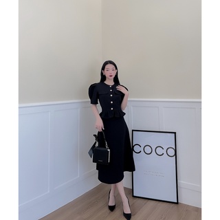 Bbstore's set áo lửng chân váy xoè tiểu thư sang trọng -k900