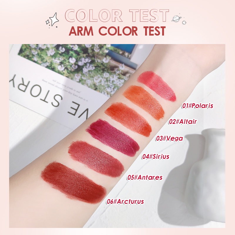 Son kem lì QIBEST mềm mượt trọng lượng nhẹ trang điểm lâu trôi 6 màu tùy chọn 3g | BigBuy360 - bigbuy360.vn