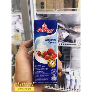 Kem sữa Whipping cream Anchor 250ml (Chạy date 28/05/2023)