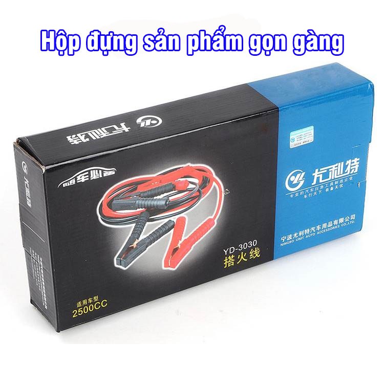 Dây câu bình Acquy ô tô loại tốt, khởi động Acquy xe hơi cao cấp 500A*3 mét