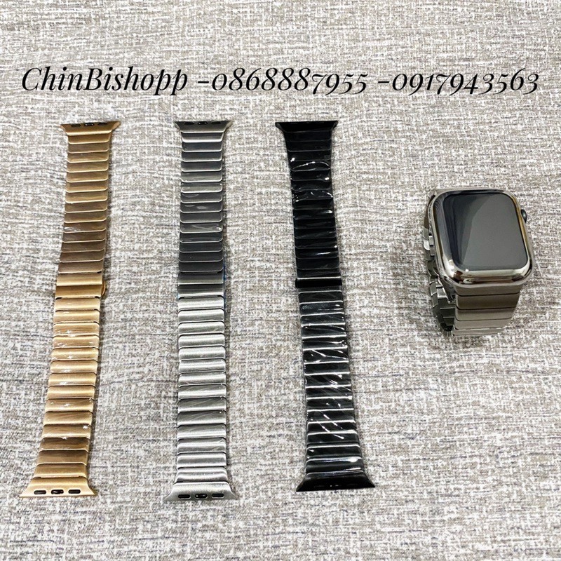 Dây apple watch thép, dây đeo inox stainless steel