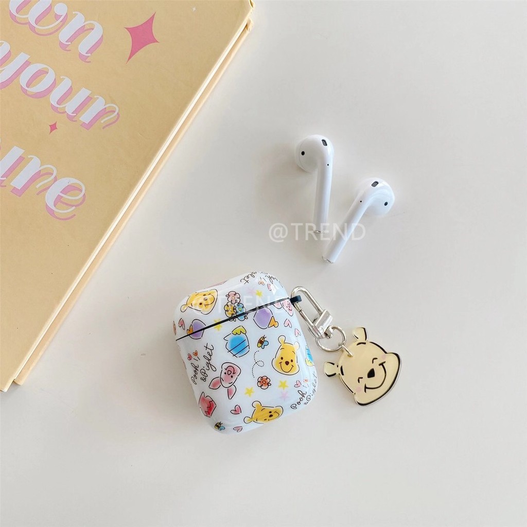 Ốp bảo vệ hộp sạc đựng tai nghe Airpods 1 / 2 Hình Gấu Pooh