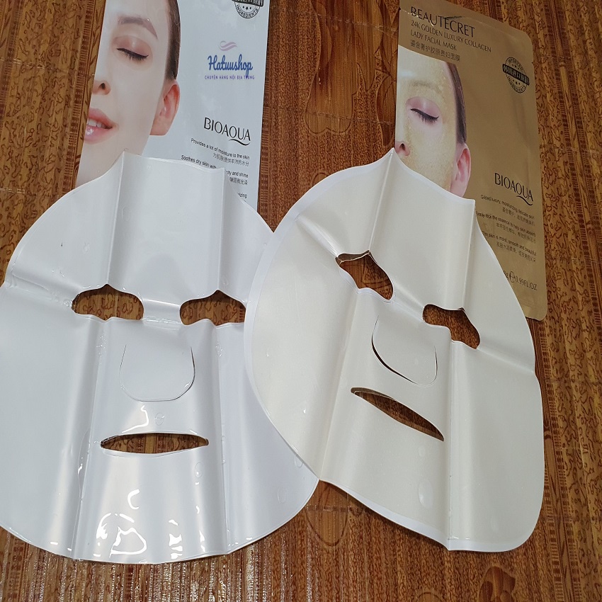 Mask Mặt nạ thủy tinh Bioaqua - Thạch collagen Beautecret dưỡng ẩm sáng da nội địa Trung AmiHouse.99