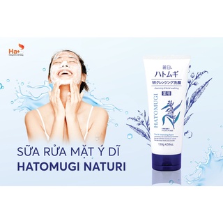 Sữa rửa mặt ý dĩ Hatomugi Naturie Nhật Bản Chính Hãng Trắng Da, Ngừa Mụn